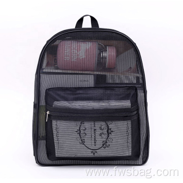 Custom Cheap Mesh Fashion School Bag for Girls Boys Travel Laptop Backpack Summer Beach Bag Casual Backpack